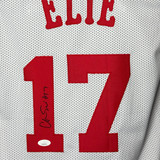 Mario Elie Signed Houston White Basketball Jersey (JSA)