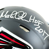 Morton Anderson Signed HOF 2017 Inscription Atlanta Falcons Speed Mini Football Helmet (JSA)
