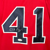 Charles Nagy Signed Cleveland Red Baseball Jersey (JSA)