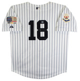 Yankees Don Larsen "WSPG" Signed White Pinstripe Majestic Jersey BAS #J58262