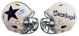 Cowboys Emmitt Smith Signed Retro Full Size Speed Rep Helmet W/ Case BAS Witness