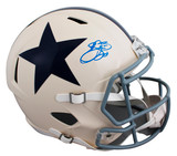 Cowboys Emmitt Smith Signed Retro Full Size Speed Rep Helmet BAS Witnessed