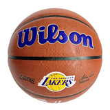 Robert Horry Signed Los Angeles Lakers NBA Team Logo Basketball (JSA)