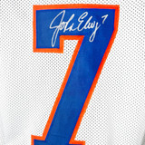 John Elway Signed Denver White Football Jersey (Beckett)