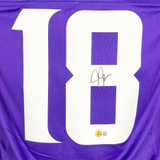 Justin Jefferson Signed Authentic Minnesota Vikings Purple Football Jersey (Beckett)