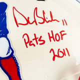 Drew Bledsoe Signed Pats HOF 2011 Inscription New England Patriots Retro Authentic Speed Full-Size Football Helmet (JSA)