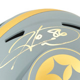 Hines Ward Signed Pittsburgh Steelers Slate Alternate Speed Full-Size Replica Football Helmet (JSA)