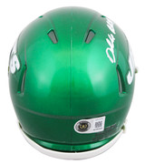 Jets Darrelle Revis Authentic Signed 2019-23 TB Speed Mini Helmet BAS Witnessed
