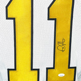 Deonte Harris Signed Pro Edition White Football Jersey (JSA)