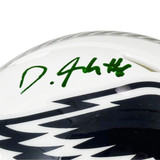 DeVonta Smith Signed Philadelphia Eagles Salute 2024 Mini Football Helmet (Beckett)