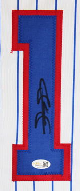 Sammy Sosa Authentic Signed White Pinstripe Pro Style Jersey JSA Witness