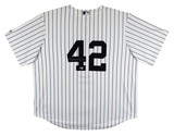 Yankees Mariano Rivera Signed White Pinstripe Majestic Cool Base Jersey BAS Wit