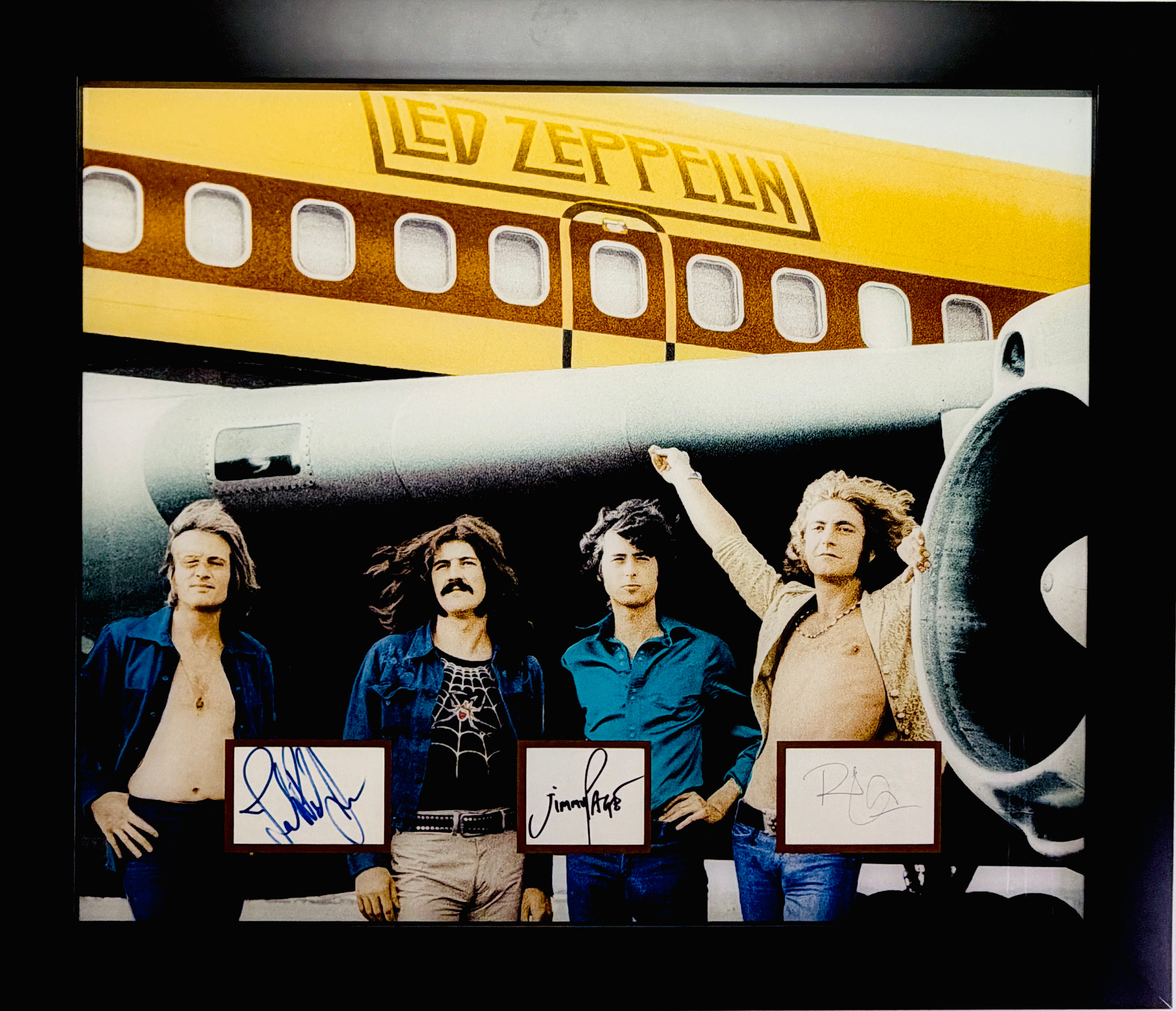 Led Zeppelin "Starship" Era Multi-Signed Framed Display