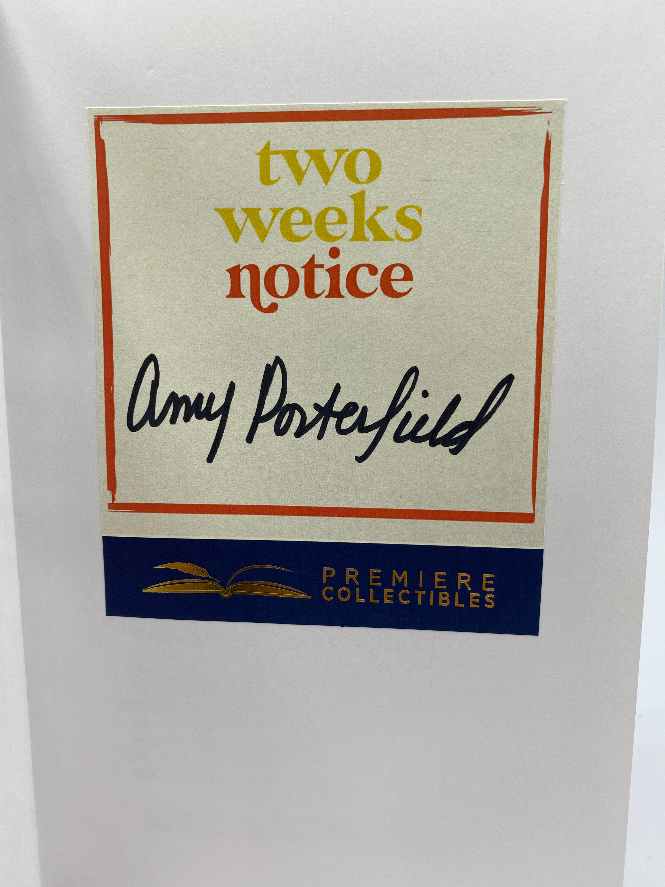 Two Weeks Notice Amy Porterfield (Signed Book)