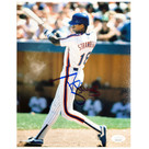 Darryl Strawberry Signed New York Pose 1 Baseball 8x10 Photo (JSA)