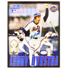 Lenny Dykstra Signed Philadelphia Pose 12 Baseball 8x10 Photo (JSA)