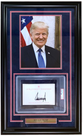 Donald J. Trump Signed Custom Framed Book Insert Display