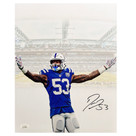 Darius Shaq Leonard Signed Indianapolis Pose 1 Football 11x14 Photo (JSA)