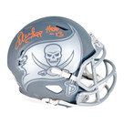 Warren Sapp Signed HOF 13 Inscription Tampa Bay Buccaneers Slate Alternate Speed Mini Football Helmet (Beckett)