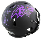 Ravens Ray Lewis HOF 18 Signed Eclipse F/S Speed Proline Helmet w Purple Sig BAS