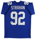 Michael Strahan Authentic Signed Blue Pro Style Jersey Autographed BAS Wit