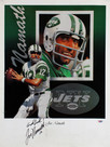 Jets Joe Namath Good Luck Authentic Signed 18x24 Poster Autographed PSA #F80004