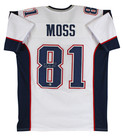 Randy Moss Authentic Signed White Pro Style Jersey Autographed BAS Witnessed Version 1