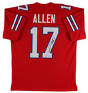 Josh Allen Authentic Signed Red Pro Style Jersey Autographed BAS Witnessed