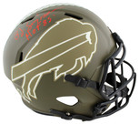 Bills O.J. Simpson HOF 85 Signed Salute To Service F/S Speed Rep Helmet JSA Wit