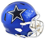 Cowboys Dak Prescott Signed Flash Full Size Speed Proline Helmet BAS Witnessed Version 1