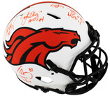(4) Elway, Sharpe, Davis & McCaffrey Signed Lunar F/S Speed Proline Helmet BAS