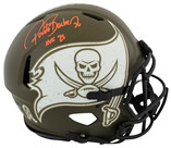 Bucs Ronde Barber HOF 23 Signed Salute To Service F/S Speed Proline Helmet BAS W