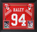 Charles Haley Authentic Signed Red Pro Style Framed Jersey BAS Witnessed