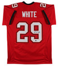 Buccaneers Rachaad White Authentic Signed Red Pro Style Jersey BAS Witnessed