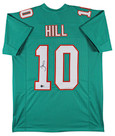 Tyreek Hill Authentic Signed Teal Throwback Pro Style Jersey BAS Witnessed