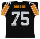 Steelers Joe Greene "HOF 87" Signed Black M&N 1976 TB Jersey BAS Witnessed