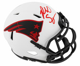 Patriots Richard Seymour Authentic Signed Lunar Speed Mini Helmet BAS Witnessed