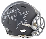 Cowboys Tony Dorsett Authentic Signed Slate Speed Mini Helmet BAS Witnessed
