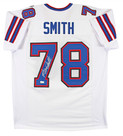 Bruce Smith Authentic Signed White Pro Style Jersey Autographed BAS Witnessed