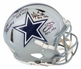 Cowboys Smith, Dorsett, Parsons & Prescott Signed F/S Speed Proline Helmet BAS 1