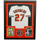 Vladimir Guerrero Jr Signed Toronto White Custom Double-Suede Framed baseball Jersey (JSA)