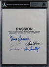 Broadcast Legends (5) Scully, Buck, Garagiola, +2  Signed 8x10 Shett BAS Slabbed