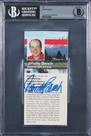 Reds Johnny Bench Authentic Signed 2.75x6.25 Cut Signature BAS Slabbed