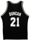 Spurs Tim Duncan Authentic Signed Black Champion Size 48 Jersey BAS #AD64168