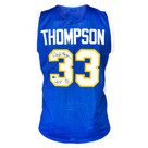 David Thompson Signed HOF 96 Inscription Denver Royal Blue Basketball Jersey (Beckett)