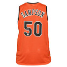 Ralph Sampson Signed Virginia Orange College Style Basketball Jersey (Beckett)