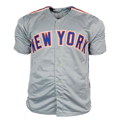 Vince Coleman Signed New York Grey Baseball Jersey (JSA)