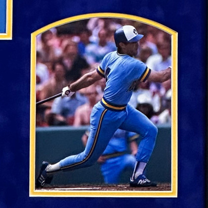 Paul Molitor Signed Minnesota Blue Custom Suede Matte Framed Baseball Jersey (Beckett)