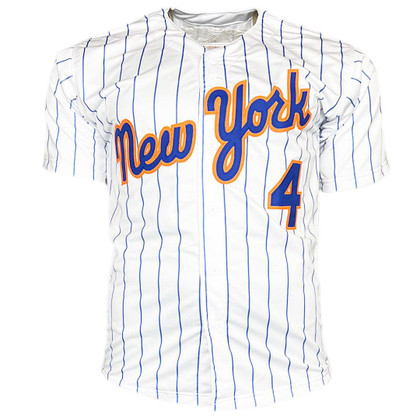 Ron Swoboda Signed 69 Champs Inscription New York Pinstripe Baseball Jersey (JSA)