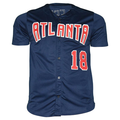 Ryan Klesko Signed Atlanta Blue Baseball Jersey (JSA)